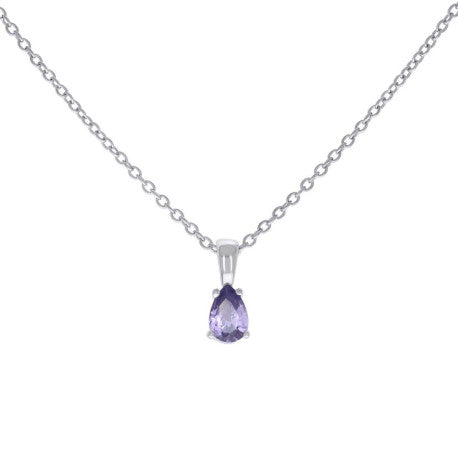 925 Sterling Silver Cz Necklace 16"+2"