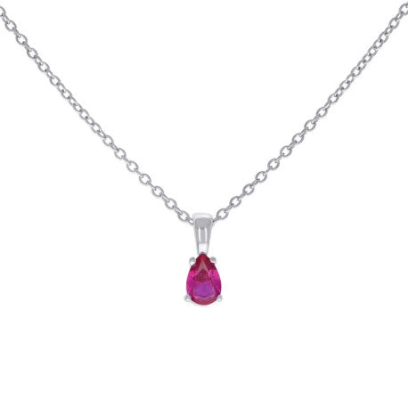 925 Sterling Silver Cz Necklace 16"+2"