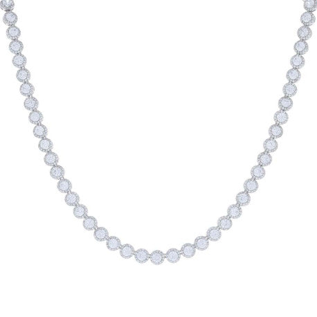 925 Sterling Silver Cz Necklace 16"