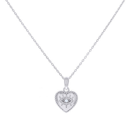 925 Sterling Silver Cz Necklace 18" (16"+2")