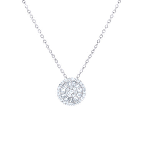 925 Sterling Silver Cz Necklace