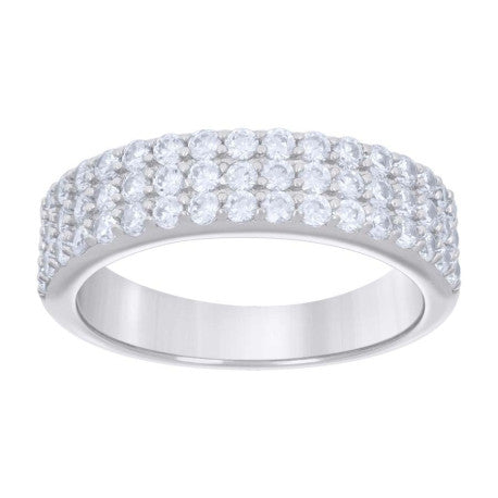 925 Sterling Silver Cz Ring Band S5-S9