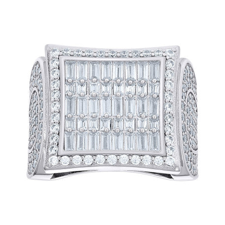 925 Sterling Silver Cz Ring S10-S12