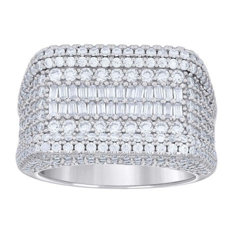 925 Sterling Silver Cz Ring S10-S12