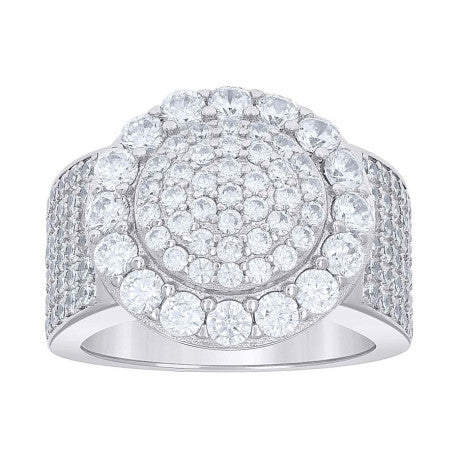 925 Sterling Silver Cz Ring S10-S12