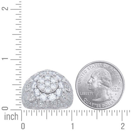 925 Sterling Silver Cz Ring S10-S12
