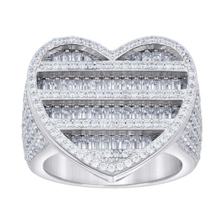 925 Sterling Silver Cz Ring S10-S12