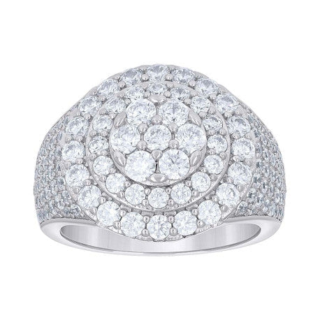 925 Sterling Silver Cz Ring S10-S12
