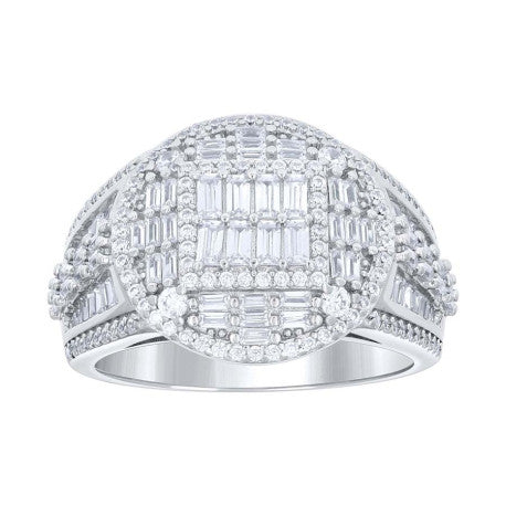 925 Sterling Silver Cz Ring S10-S12