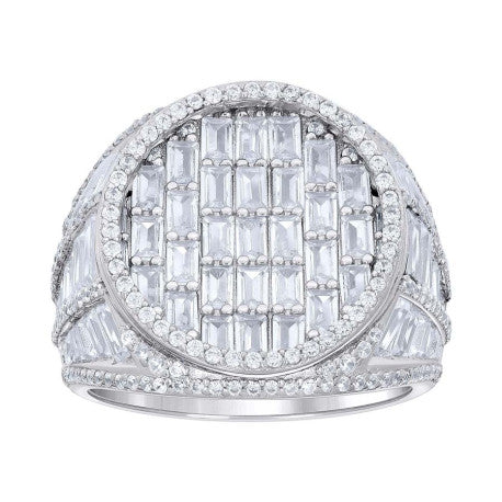 925 Sterling Silver Cz Ring S10-S12