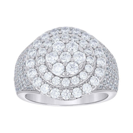 925 Sterling Silver Cz Ring S10-S12