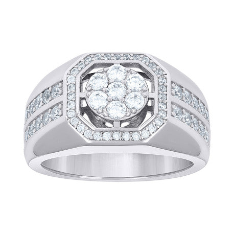 925 Sterling Silver Cz Ring S10-S12