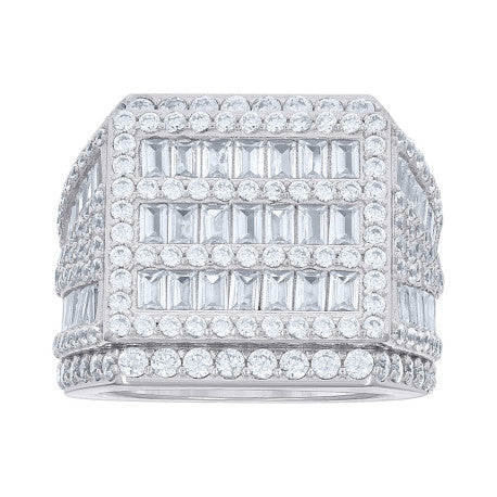 925 Sterling Silver Cz Ring S10-S12
