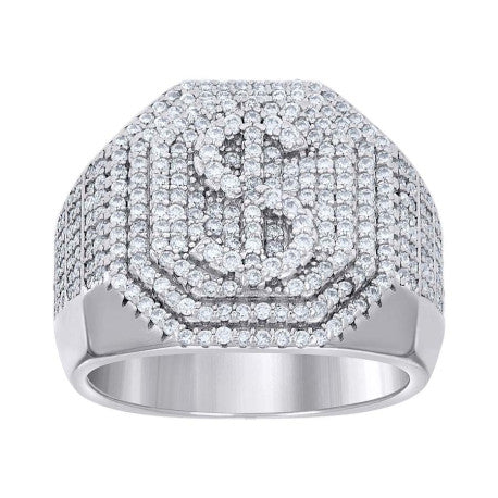 925 Sterling Silver Cz Ring S10-S12