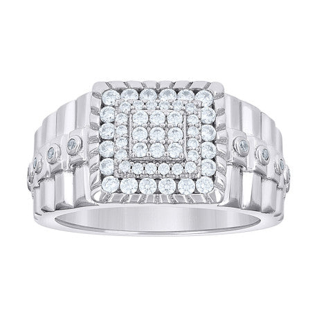 925 Sterling Silver Cz Ring S10-S12