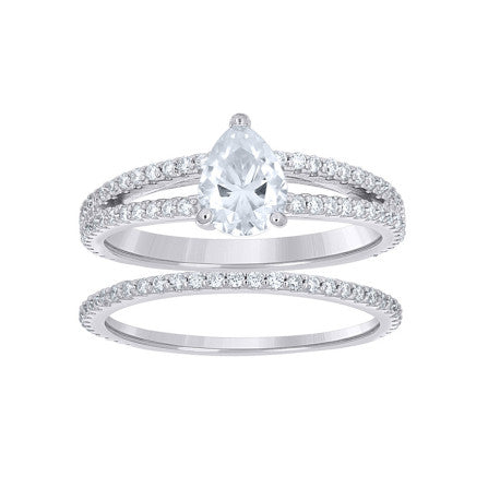 925 Sterling Silver Cz Ring S5-S10
