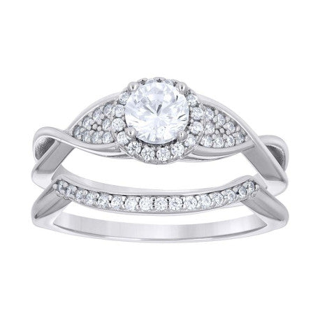 925 Sterling Silver Cz Ring S5-S10