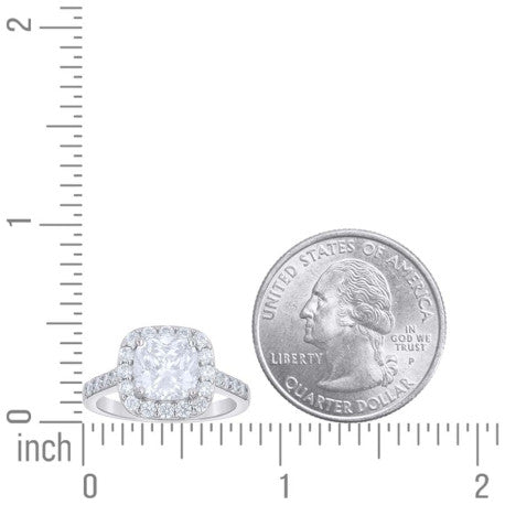 925 Sterling Silver Cz Ring S5-S10
