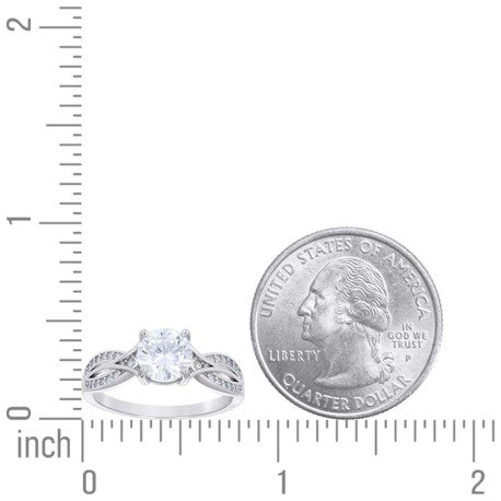 925 Sterling Silver Cz Ring S5-S10