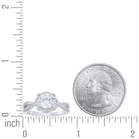 925 Sterling Silver Cz Ring S5-S10