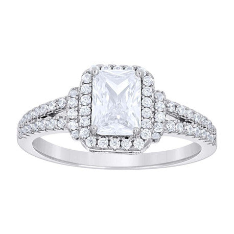 925 Sterling Silver Cz Ring S5-S10