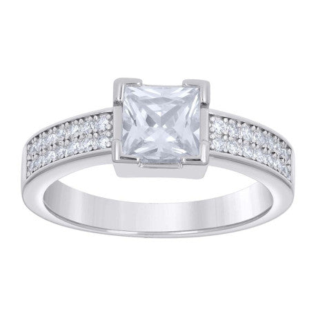 925 Sterling Silver Cz Ring S5-S10