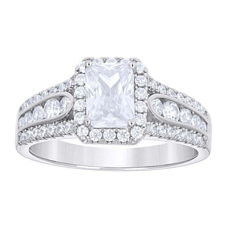 925 Sterling Silver Cz Ring S5-S10