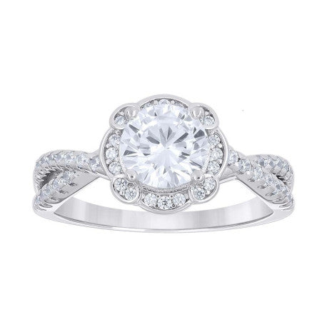 925 Sterling Silver Cz Ring S5-S10
