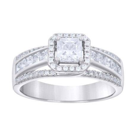 925 Sterling Silver Cz Ring S5-S10