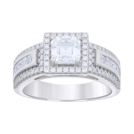 925 Sterling Silver Cz Ring S5-S10