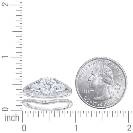 925 Sterling Silver Cz Ring S5-S10