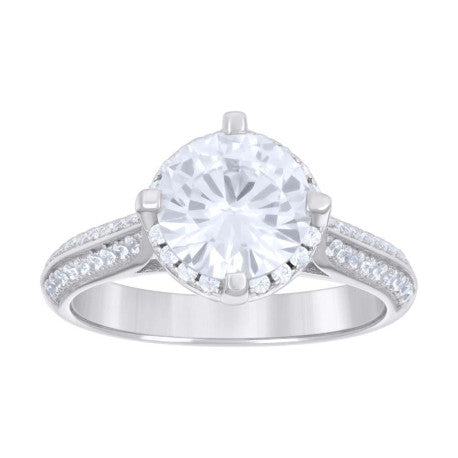 925 Sterling Silver Cz Ring S5-S9