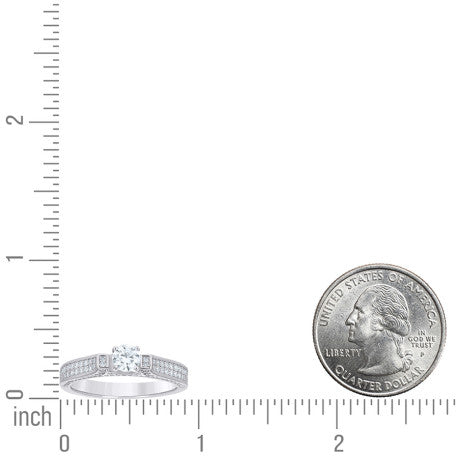 925 Sterling Silver Cz Ring S5-S9