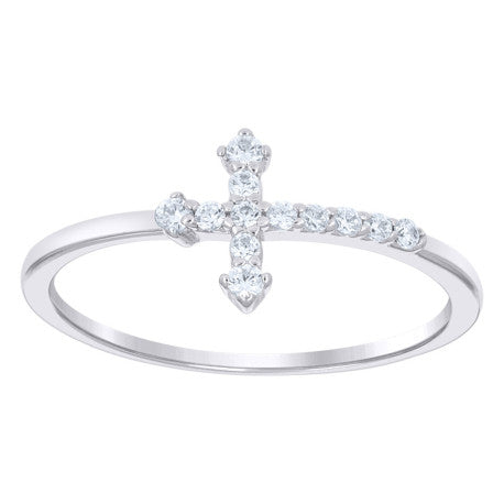 925 Sterling Silver Cz Ring S5-S9
