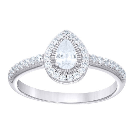 925 Sterling Silver Cz Ring S5-S9