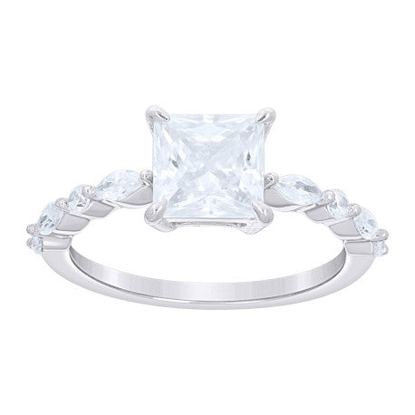 925 Sterling Silver Cz Ring S5-S9