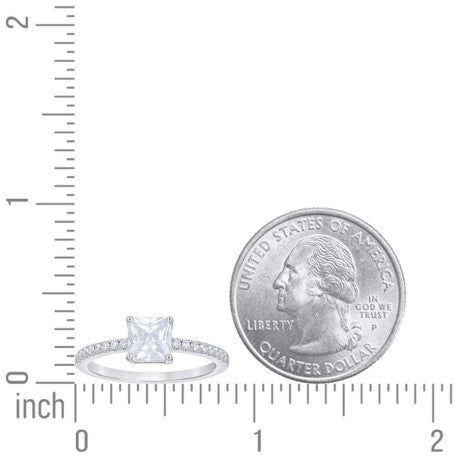 925 Sterling Silver Cz Ring S5-S9