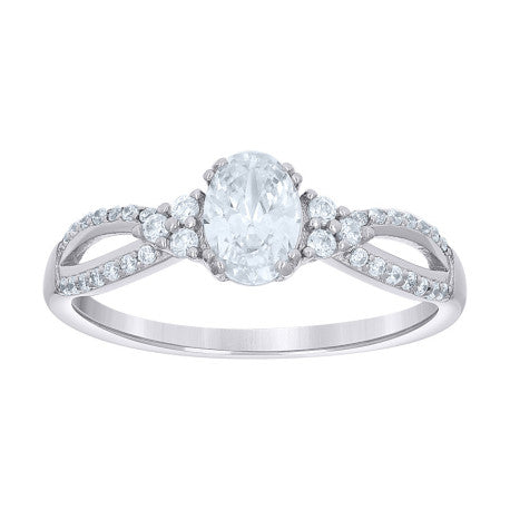 925 Sterling Silver Cz Ring S5-S9