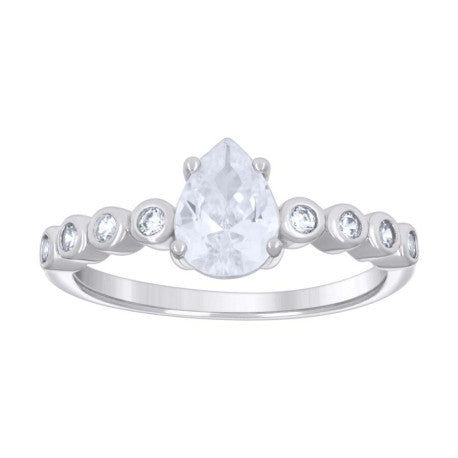 925 Sterling Silver Cz Ring S5-S9