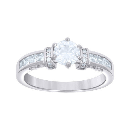 925 Sterling Silver Cz Ring S5-S9