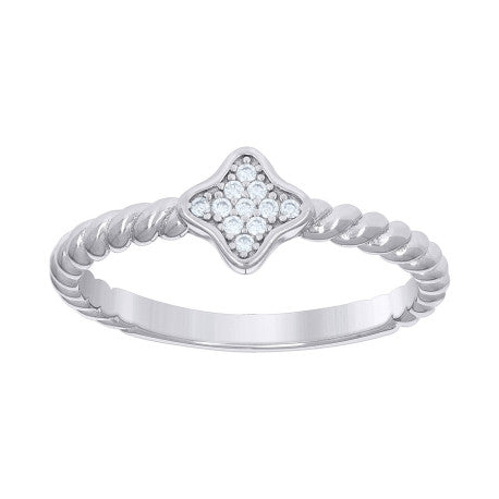 925 Sterling Silver Cz Ring S5-S9