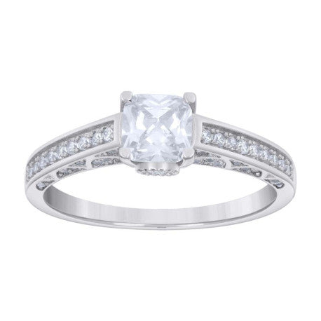 925 Sterling Silver Cz Ring S5-S9