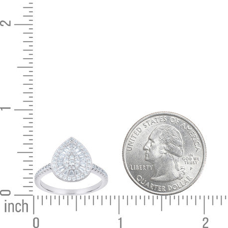 925 Sterling Silver Cz Ring S5-S9