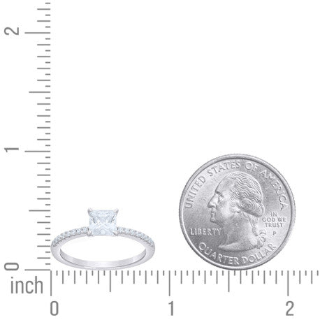 925 Sterling Silver Cz Ring S5-S9