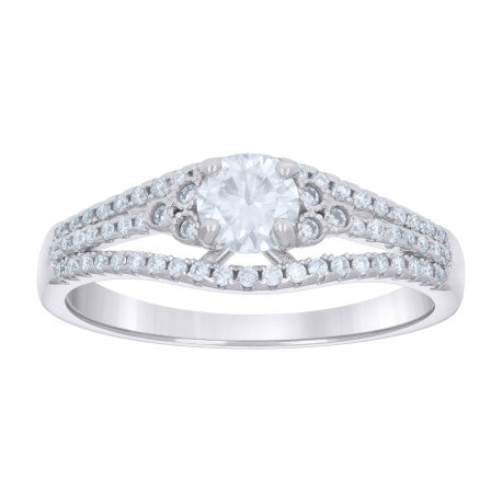 925 Sterling Silver Cz Ring S5-S9