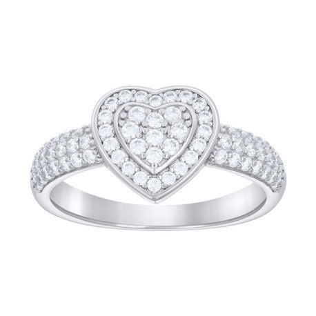 925 Sterling Silver Cz Ring S5-S9