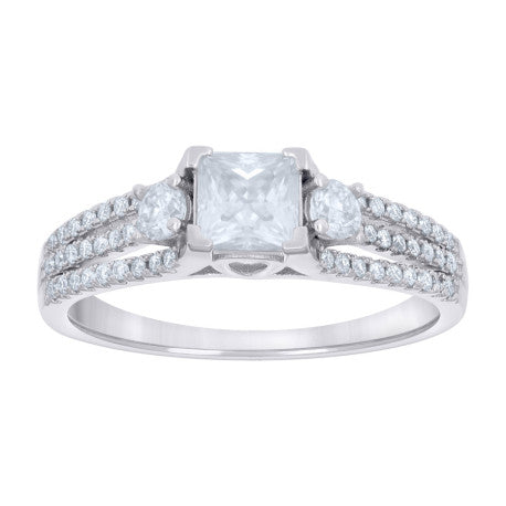 925 Sterling Silver Cz Ring S5-S9