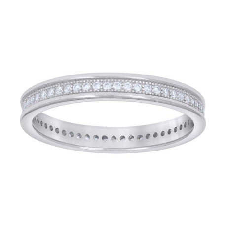 925 Sterling Silver Cz Ring S5-S9