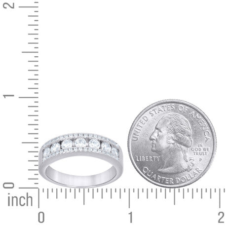 925 Sterling Silver Cz Ring S6-S10