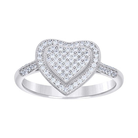 925 Sterling Silver Cz Ring S6-S10